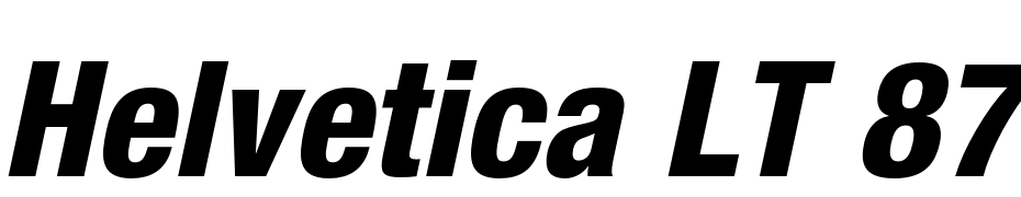 Helvetica LT 87 Heavy Condensed Oblique Font Download Free
